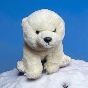 FAO Schwarz Polar Bear Plush 11" Stuffed Animal Nursery Baby Shower Gift White